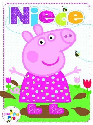 Peppa Pig Niece Birthday Card