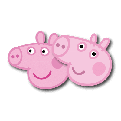 Peppa Pig Party Cardboard Face Masks
