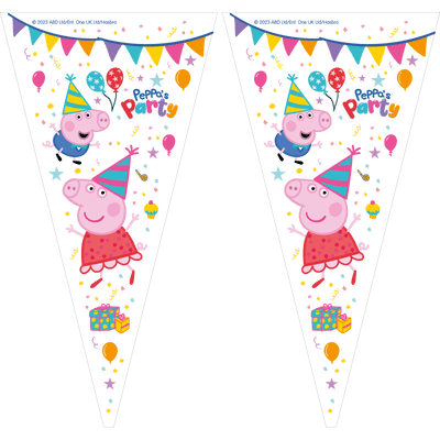 Peppa Pig Party Cellophane Cone Bags Bulk