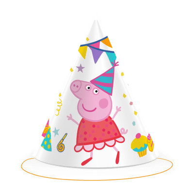 Peppa Pig Party Cone Hats