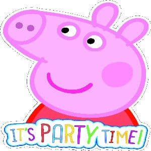 Peppa Pig Shaped Party Invitations