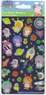 Peppa Pig Space Foiled Sticker Sheet