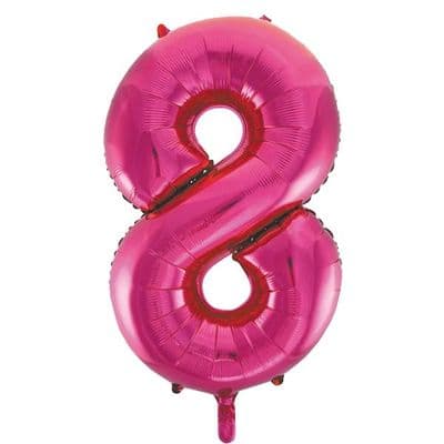 Pink Number 8 Shaped Foil Balloon