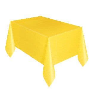 Plastic Neon Yellow Tablecover