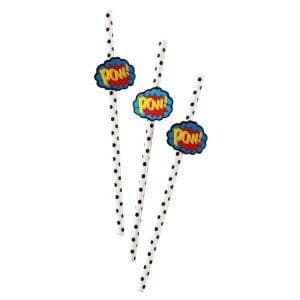 Pop Art Party Pow Paper Straws