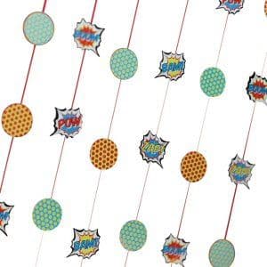 Pop Art Party Superhero Pow Backdrop