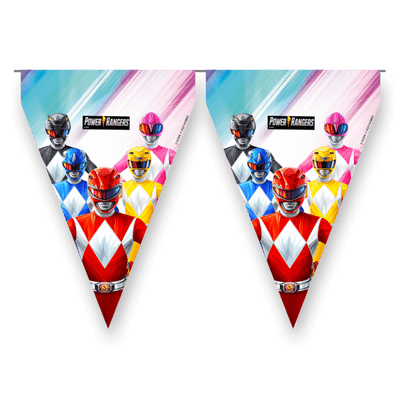 Power Rangers Party Flag Bunting