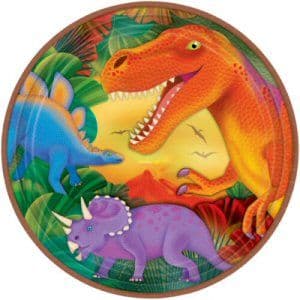 Prehistoric party plates 18cm