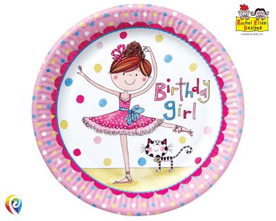 Rachel Ellen Ballerina Theme Paper Party Plates