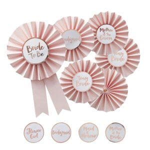 Rose Gold Bridal Party Badge