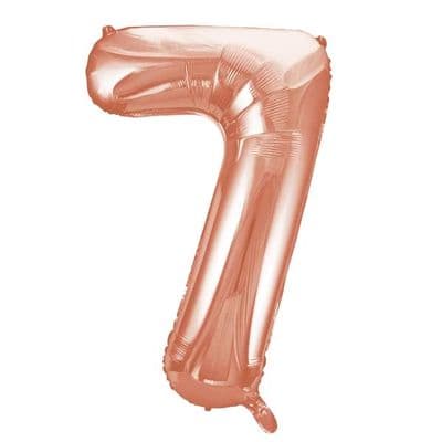Rose Gold Number 7 Shaped Foil Balloon