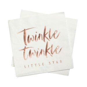 Rose Gold Twinkle Twinkle Paper Napkins