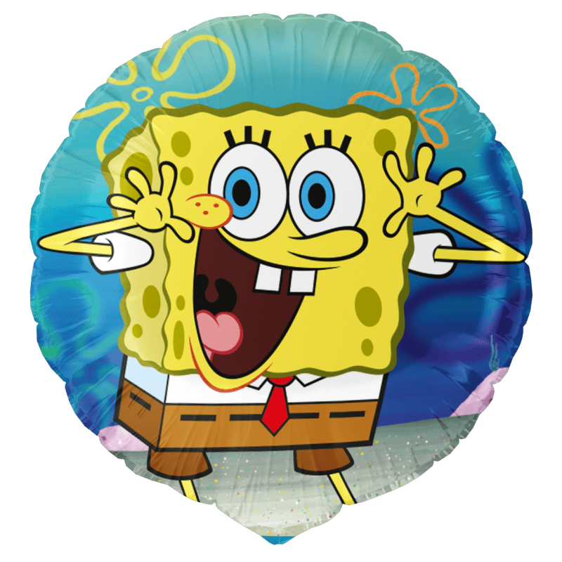 Spongebob In Rounded Form Round Spongebob Foil Balloon 46 cm