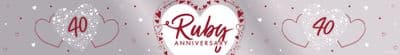 Ruby Anniversary Foil Banner