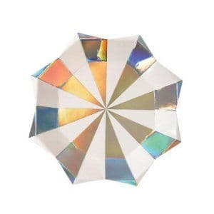 Silver Star Shaped Starburst Plates 18cm