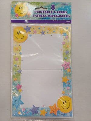 Smiley Stars Printable Invitations