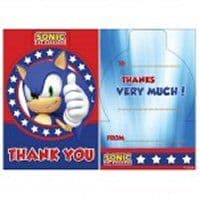 Sonic the Hedgehog Party Thank You Cards