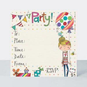 Sparkling Girl Party Invitations