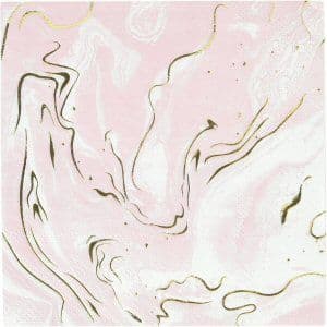 Talking Tables Party Porcelain Marble Cocktail Napkin for Birthday Party