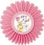 Teddy Bear Pink Its A Girl Festoon Decoration