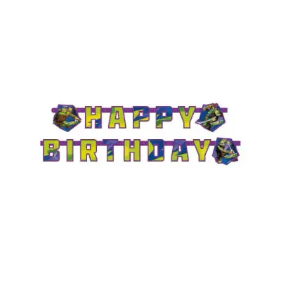 Teenage Mutant Ninja Turtles Happy Birthday Letter Banner