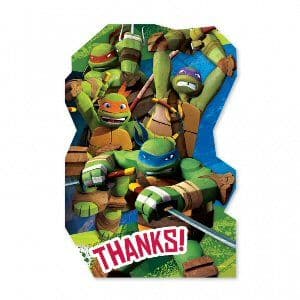 Teenage Mutant Ninja Turtles Party Thank You Postcards