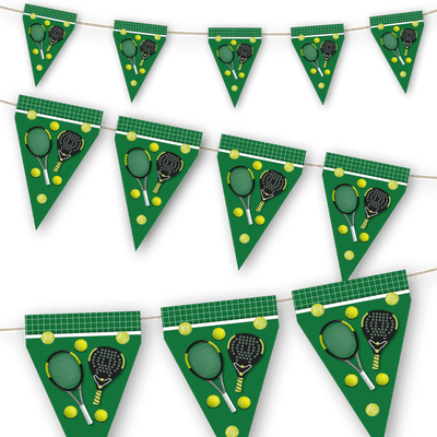 Tennis and Paddle Paper Flag Bunting