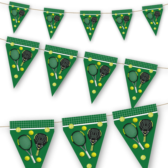 Tennis and Paddle Paper Flag Bunting