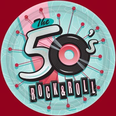 The Fabulous 50s Rock and Roll Large Party Plates