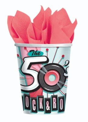 The Fabulous 50s Rock and Roll Party Cups
