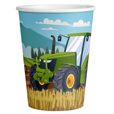 Tractor Time Party Cups 250ml