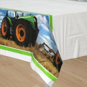 Tractor Time Party Plastic Tablecover
