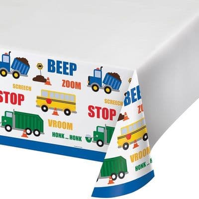 Traffic Jam Plastic Party Tablecover