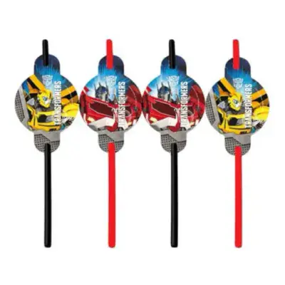 Transformers Party Drinking Straws