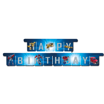 Transformers Party Happy Birthday Banner