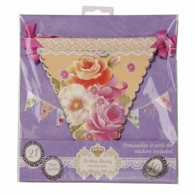 Truly Scrumptious Party Floral Bunting