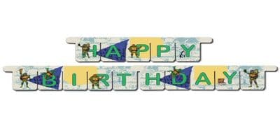 Turtles Party Happy Birthday Banner