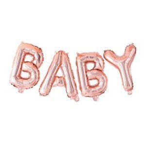 Twinkle Twinkle Rose Gold Baby Balloon Bunting Decoration