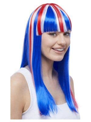 Union Jack Straight Long Wig