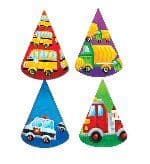 Vehicles And Wheels Party Cone Hats