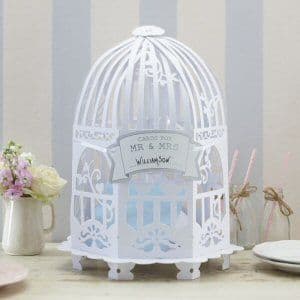 Vintage Lace Wedding Post Box Birdcage