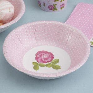 Vintage Rose Party Dessert Bowls