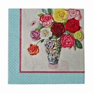 Vintage Rose Party Lunch Napkins