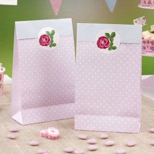 Vintage Rose Party Paper Bags