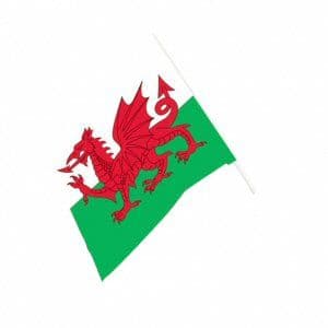 Wales Hand Waving Flag
