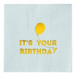 We Heart Birthdays Blue Napkins