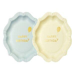 We Heart Birthdays Happy Birthday Pastel Plates by Talking Tables