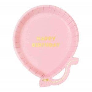 We Heart Birthdays Pink Balloon Plates