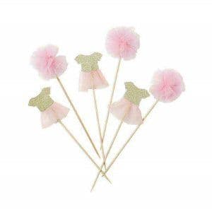 We Heart Pink Cake Toppers