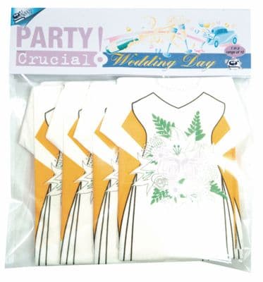 Wedding Dress Shaped napkins